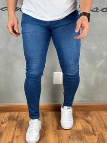 Premium Super Skinny Basic Jeans 01 - Blue - View 5