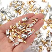 10/50pcs/Pack Stainless Steel Round Cord Clasp, 1/2/3/4/5mm Round Leather Cord Clasp, Round Crimp Beads, DIY Bracelet Necklace Phone Chain Jewelry Accessories - Round Rope Clip - View 7