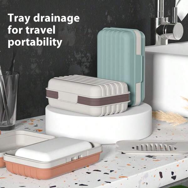 Porta-sabonete com tampa, porta-sabonete de viagem reforçado, porta-sabonete portátil, porta-sabonete moderno para casa, saboneteira criativa para banheiro