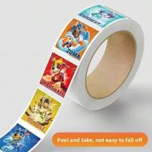 Paw Patrol 800 Peças/2 Rolos Adesivos de Desenho Animado Fofo da PAW PATROL, Adesivos de Etiqueta para Crianças, Kawaii, Brinquedo, Jogo, Tag, DIY, Presente, Suprimentos de Decoração de Etiqueta de Vedação, Presente Divertido para Crianças