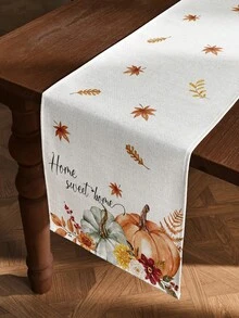 1/2/3/4/5pcs Linen Table Runner And Placemat Set, Heat Resistant, Stain Resistant, Wrinkle Resistant, Machine Washable, Suitable For Home Dining Room And Restaurant, Table Decor, Home Goods, Suitable For Holiday Party, Kitchen, Fireplace - Multicolor - View 3