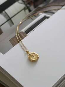 Dây chuyền tên hình ảnh cá nhân hóa tùy chỉnh, hình trái tim với bề mặt đánh bóng hoa phù hợp cho phụ nữ và trẻ em gái, mặt dây chuyền mạ điện vàng bạc, quà tặng cá nhân hóa cho ngày lễ tình nhân, kỷ niệm/sinh nhật - Hộp ảnh 2 - Xem 5