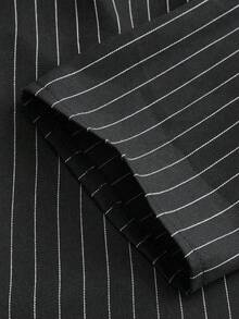 Vela Rue 修身长袖翻领纽扣衬衫，黑色，适合日常、机场、晚间约会、春季穿搭、女士职业装、春秋季办公室着装。 - 黑與白 - 查看 6