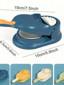 1 pieza Máquina para hacer masa de empanadillas 2 en 1, herramienta creativa para hacer empanadillas, máquina de empanadillas DIY, máquina de empanadillas manual, máquina prensadora de masa, utensilio de cocina - Multicolor - Ver 3