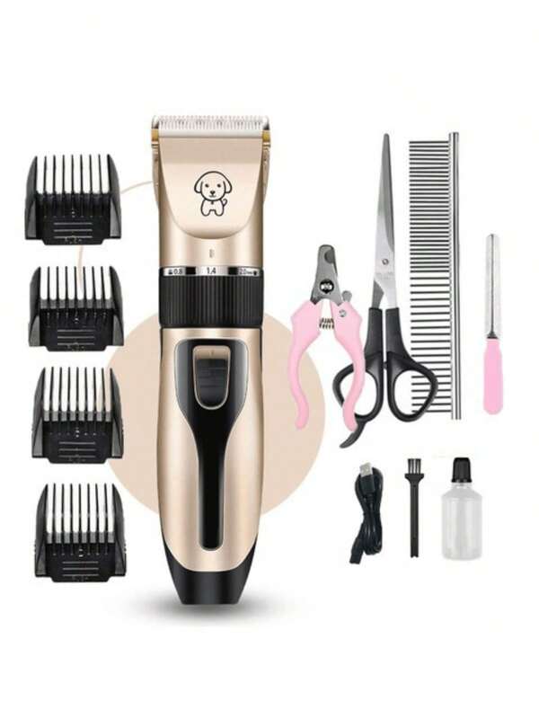 Maquina De Tosa Prossional Sem Fio Cão E Gato Kit Cortador De Unha