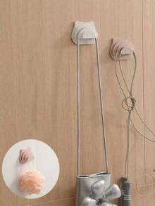 Convenient Home Pig Nose Shaped Three Zone Skipping Rope Hook, Multi-Purpose Headphone Cable Bag Hanging Rack, Skipping Rope Storage Hanging Rack, Modern And Simple - Multicolor - View 6