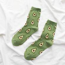 1/3/6 Pairs Fruit Pattern Women's Mid-Calf Socks, Casual Daily Wear, Autumn/Winter - Multicolor - View 15