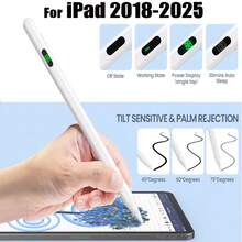 适用于 iPad 2018-2025 的手写笔，适用于 iPad Pencil 10 和 9 代的快速充电，与 Apple Pencil 1 代相同，兼容 Apple iPad Mini、iPad Pro11/12.9/13 英寸、iPad Air11/13 英寸、iPad Air、iPad 6~10 代 - 白色 - 查看 3