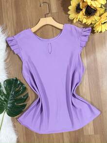 Women's Fashion Crepe Tank Top - Púrpura malva - Ver 3