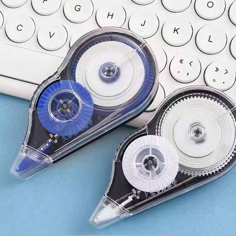 5 件/包经典修正带,学生文具用品,大容量修正带,多色可选 - 藍色 - 查看 1