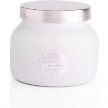 HS Volca Scented Candles Luxury Glass Jar Candles For Home Scented With Tropical Fruit Sugared Citrus Soy Wax Blend Volca White Color 8 Oz - 白色 - 查看 1