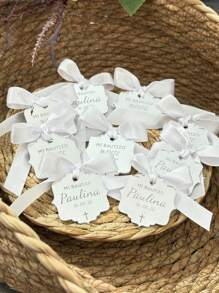 Christening Favors Tag, Gold Acrylic, Chocolate Favors, Mirror Tag, Luxury Cross Favors, Perapnalized Gifts Christmas Gift Tags