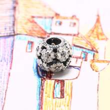 PANDORA Sparkling Daisy Flower Charm Bracelet, DIY Beaded, Fixed Clasp 791488EN12 - White - View 5