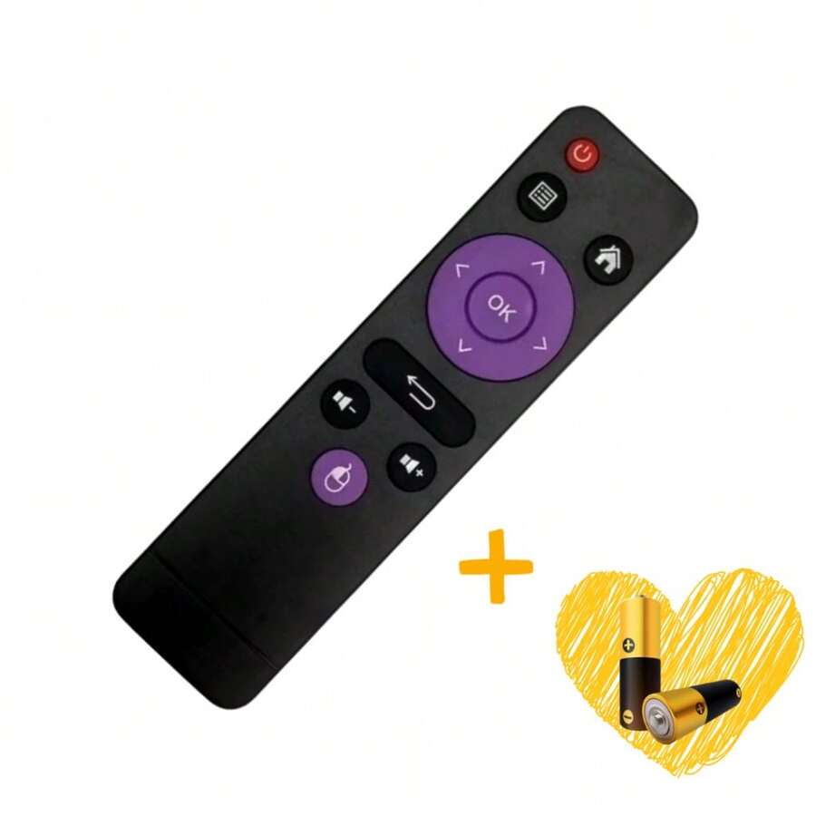 Controle Remoto Smart TVBox | Android | TVB-926G | A5X | A96X | H96 | MX1 | MX9 | Compativel | Reposição | + Pilhas - Multicolorido - Visão 1