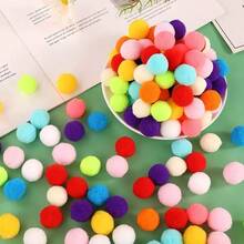 10/30pcs Colorful Plush Balls, Polyester Material, High Elasticity, DIY Creative Craft Materials, Suitable For Birthday, Holiday Decoration, Home & School DIY, Toy Making, Art