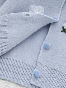 2pcs/Set Young Girl Cute Long Sleeve Fruit Print Top And Pleated Skirt Set, Autumn/Winter