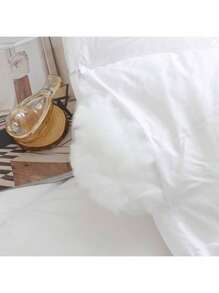 Quilted White All-Season Hypoallergenic Microfiber Comforter - Machine Washable