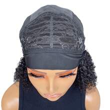 Hight Density Headband Wig Human Hair Kinky Curly Full Machine Made Remy Human Hair Wigs For Women 250% Density - SNatural - View 4