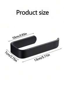 1pc Toilet Paper Holder, Fashion Self-Adhesive Toilet Paper Holder, Space-Saving Wall-Mounted Puncher, Bathroom Wall And Door Paper Practical Necklace, Seamless Double-Sided Tape, Available In 2 Colors Black/White, Bathroom Accessories, Bathroom Paper Holder, Kitchen Accessories, Dorm Essentials, Back To School Essentials, Jewelry, Dorm Paper Holder, Bathroom, Living Room, Christmas - Multicolor - View 8