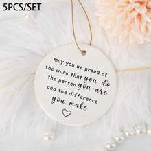 1 szt./5 szt. Niech będziesz dumny z pracy, którą wykonujesz, bombka z podziękowaniem za wyróżnienie, prezent dla pracownika, tekst z podziękowaniem, pamiątka z podziękowaniami dla nauczyciela