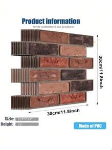 10 قطع ملصقات جدارية ثلاثية الأبعاد لاصقة ذاتيًا من البولي فينيل كلوريد مقاومة للماء، ورق جدران فنية قابل للإزالة لديكور المنزل والغرفة المعيشة والمطبخ والنوم