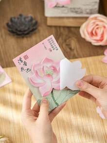 1 件可爱实用的花形便签本，方便粘贴，适合学生办公用品、学校用品和开学季使用 - 彩色 - 查看 5