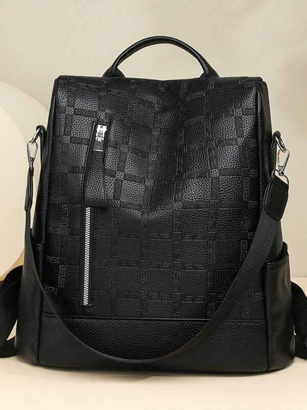 Fashion Women's Travel Large Capacity Color Block Anti-Theft Backpack, Laptop Bag, Student Backpack, Streetwear