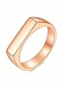 1pc Personalized Name Ring, Engraved Seal Ring, Birthstone Name Ring, Stackable Ring, Gift For Her, Pinky Ring, Valentine's Day Gift - Multicolor - View 14