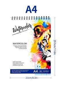 1 كتاب رسم بألوان مائية سميك عالي الجودة مجلد بغلاف حلزوني A3/A4/A5 يحتوي على 24 ورقة (88 رطل/180 جرام/م2) كتب ألوان مائية سميكة خاصة بالطلاب المبتدئين، كتب رسم وتلوين بالألوان المائية للرسم اليدوي، كتب رسم وتلوين للطلاب، ورق رسم وتلوين فني