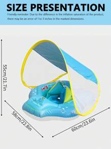 1pc Children Swimming Arm Bands Inflatable, Sun Shade Floating Rings For Pool Fun