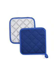 1件套厨房棉质隔热垫，方形隔热垫，7英寸毛巾布隔热垫带支架，棉质隔热垫，适用于小型锅具，适合烤箱烹饪和烘焙 - 彩色 - 查看 11