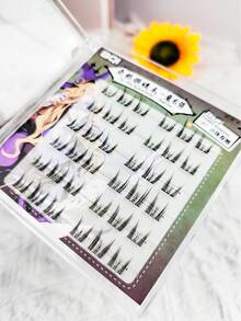 36 Büschel, 10-12mm, kein Kleber nötig selbstklebende einzelne Wimpern, Locken C/D, 0,07mm, falsche Wimpern Büschel Wimpern, natürliches Aussehen Cartoon, Katzenaugen Wimpern Wimpern Büschel, Wimpern Büschel, einzelne Wimpern, Wimpern, Fake Wimpern