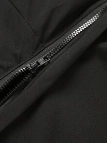 1 Peça Casaco Acolchoado com Capuz de Alta Qualidade para Homens com Forro Destacável, Casaco Resistente ao Frio, Fleece