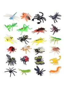 12pcs Lifelike Insect Model Ornaments Plastic Toy Set