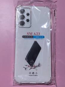 1pc Transparent Four-Corner Anti-Drop Case, Compatible With Samsung Series, Samsung Phone Transparent Four-Corner Anti-Drop Case, Phone Case, Protective Cover, Phone Shell, Phone Sleeve, Anti-Drop Phone Case, Transparent Phone Case, Minimalist Phone Case, Solid Color Phone Case, Transparent Phone Case, TPU Phone Case Anti-Drop (Military-Grade Anti-Drop)