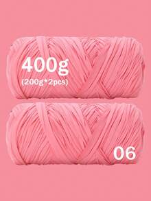 1/2pcs Premium T-Shirt Yarn - 200g/Pc High Elastic Cord Yarn, Soft & Stretchy Polyester Yarn For Vibrant Crochet Projects, Ideal For Home Decor DIY Crafts Like DIY Weaving, Crochet Projects, Handmade Weaving Bags, Baskets, Blankets, Mats, Shoes, Slippers, Cushions, And Dolls, Multicolor Yarn, Polyester Yarn, Acrylic Yarn, Knitting Accessories,