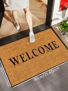 1 件简单的“欢迎”字母图案入口垫，极简主义短毛绒速干防滑可洗门垫，家居装饰，软装饰，适用于厨房、浴室、餐厅、入口、派对、聚会、新年、四季、庭院装饰 - 黃色 - 查看 10