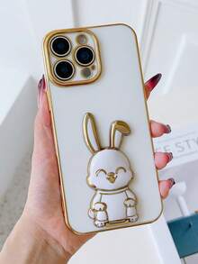 Süßer Cartoon Faltbarer Hasenohren Stoßabsorbierender TPU Faltbarer Ständer Handyhülle kompatibel mit iPhone 17/6/7/8/X/XS/XR/11/12/13/14/15/16, Galaxy S9/S10/S20/S21/S22/S23/S24/S25, A03/A04/A05/A06/A12/A13/A14/A15/A16/A21S/A22/A23/A24/A25/A31/A32/A33/A34/A35/A50/A51/A52/A53/A54/A55/A71, Note8/9 - Weiss - Übersicht 6