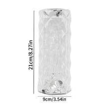 1pc USB Rechargeable Rose Crystal Desk Lamp, 16 Colors + Remote Control, Touch Control, With USB Charging Cable, Home Atmosphere Light, Bedroom Mood Lighting, Room Night Light, Holiday Birthday Gift, Back To School Essential