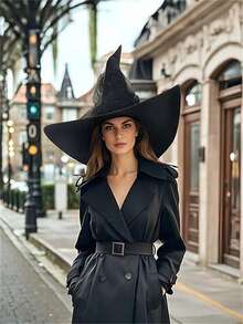 1pc Women's Witch Hat, Wide Brim Costume Accessory For Masquerade Party