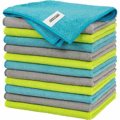 FIXSMITH Microfibre Cloth- Pack Of 8, Multifunctional Microfibre Towels,30x40cm, Highly Absorbent Microfiber Duster Cloths For Kitchen, Lint-Free,Stre