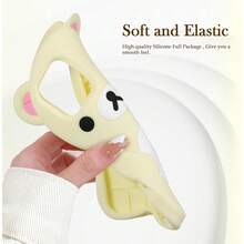 PSoft Silicone Bear Case For IPhone 16 Pro Max Cute 3D Cartoon Teddy Beaed Protective Lovely Fun Adorable Fashion Phone Case Kawaii Cover For Women Girls Yellow8005 - 黃色 - 查看 4