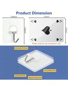 2/4/5/10/20/30pcs Self-Adhesive Wall Hooks, No Nail Wall Hanger, Thumb Nail Hooks, No Nail Picture Hangers, For Home Use, Indoor Decor