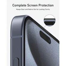 Wcreen Protector  One 15 Pro Max BubbleandDustFree One D Tempered Glass Durable And DropProof Wit 9 Ness Ea Installation Ly  One 15 Pro Max 2Pack Peeping Prevention Ig Definition - iPhone15ProMax - View 6