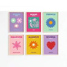 Bộ 6 tấm Poster Du Lịch Minh Họa Chủ Nghĩa Tối Giản Ibiza Mykonos Capri Quốc Gia Biểu Tượng Thời Trang Nghệ Thuật Tranh In Canvas Tranh Treo Tường Cho Phòng Khách Phòng Ngủ Văn Phòng Trang Trí Nhà Cửa - Màu be - Xem 8