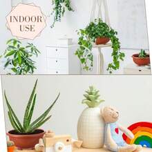 60 Pcs Plastic Hanging Planter Flower Plant Pots With Hook Hanging Pot For Plants Basket Planter Holder Containers With Drainage Hole For Indoor Outdoor Garden Balcony Wall Decor Brown - 棕色 - 查看 3