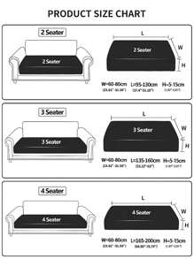 1pc All Season Jacquard Plush Anti-Slip Sofa Cushion Cover, Soft & Skin-Friendly Modern Minimalist Style, Pet-Proof Elastic Sofa Slipcover, Suitable For L-Shaped Combination Sofa And 1/2/3/4 Seat Sofa (Sold Individually) - Grey - View 2