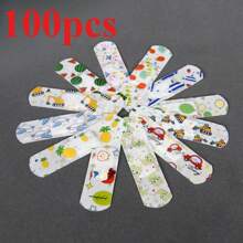 50/100/150片装可爱卡通防水透明创可贴，卡通透明创可贴贴纸，应急防护贴纸，透气透明防护贴纸，采用透气PE材质，适用于皮肤表面，方便携带，适合居家及户外运动旅行