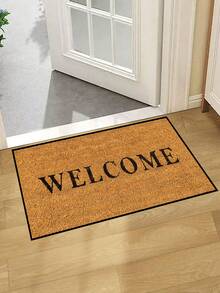 1 件简单的“欢迎”字母图案入口垫，极简主义短毛绒速干防滑可洗门垫，家居装饰，软装饰，适用于厨房、浴室、餐厅、入口、派对、聚会、新年、四季、庭院装饰 - 黃色 - 查看 7
