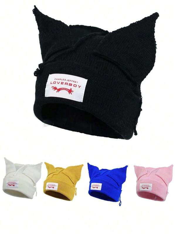Gorro de punto sin ala de unicolor, lindo y versátil, accesorio de primavera/otoño para hombres y mujeres